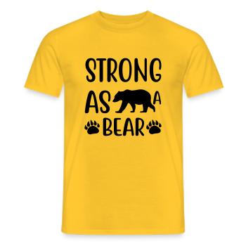 Fort comme un ours - T-shirt homme - jaune - Devant - AI Model Male 178 dark (178cm)