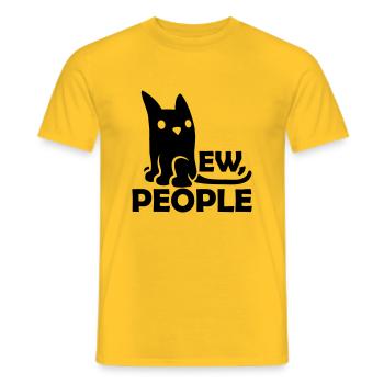 Humor saying ew people - Men's T-Shirt - yellow - Front - AI Model Male 178 dark (178cm)
