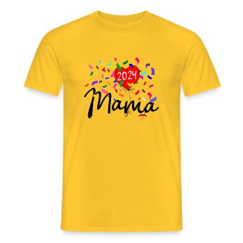 Mama 2024 Konfetti - Männer T-Shirt - Gelb - Vorne - AI Model Male 178 dark (178cm)