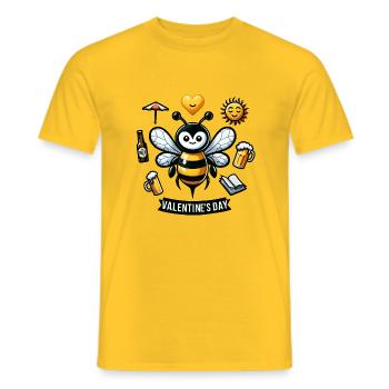 Valentine's Buzz My Valentine - Männer T-Shirt - Gelb - Vorne - AI Model Male 178 dark (178cm)