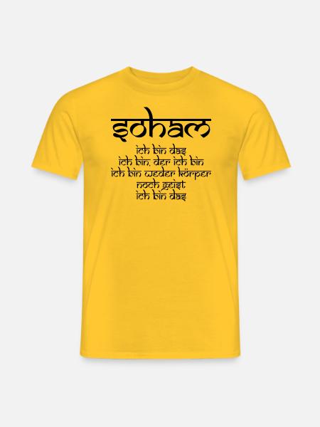 Soham black - Men's T-Shirt - yellow