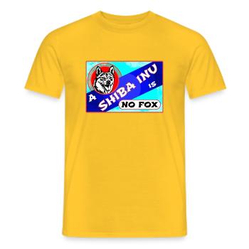 Shiba Inu Japan Pop - Men's T-Shirt - yellow - Front - AI Model Male 178 dark (178cm)
