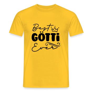 Beschte Götti best Götti bescht Götti Schweiz - Männer T-Shirt - Gelb - Vorne - AI Model Male 178 dark (178cm)