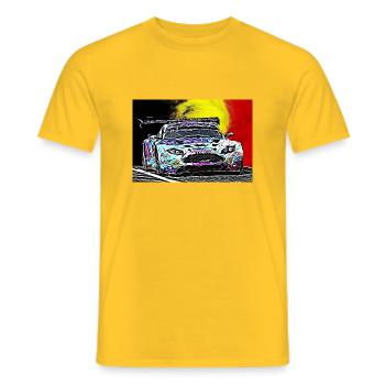 Sarah Bovy & Aston Martin - Men's T-Shirt - yellow - Front - AI Model Male 178 dark (178cm)