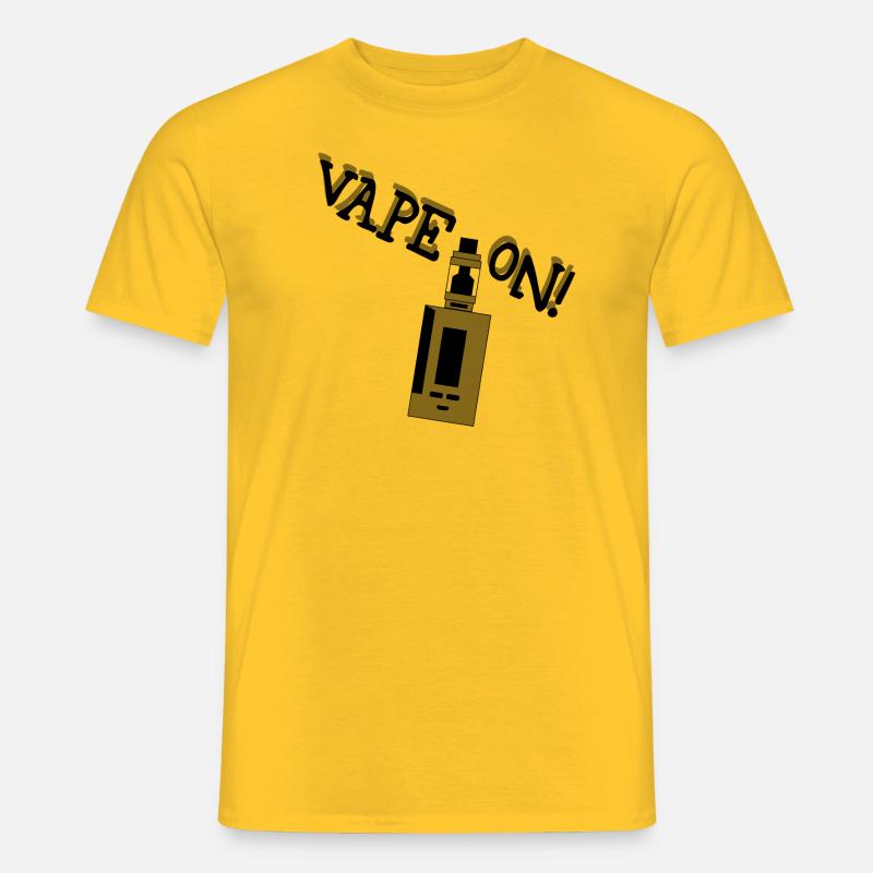 Vape On! Geschenkidee für Dampfer - Männer T-Shirt - Gelb