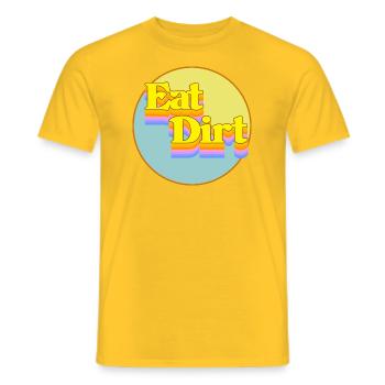 Manger de la saleté - T-shirt homme - jaune - Devant - AI Model Male 178 dark (178cm)