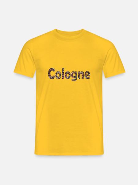 Liebesbrücke in Köln - Männer T-Shirt - Gelb