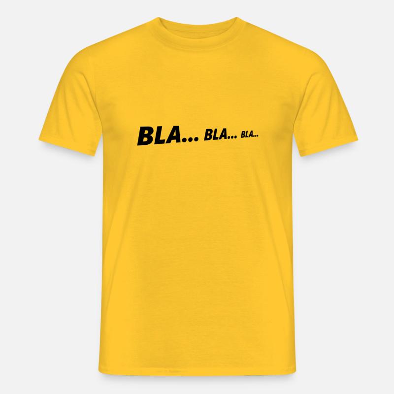 bla bla bla - Männer T-Shirt - Gelb