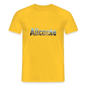 Alicante, mediterrane Stadt an der Costa Blanca - Männer T-Shirt - Gelb - Vorne - AI Model Male 178 dark (178cm)