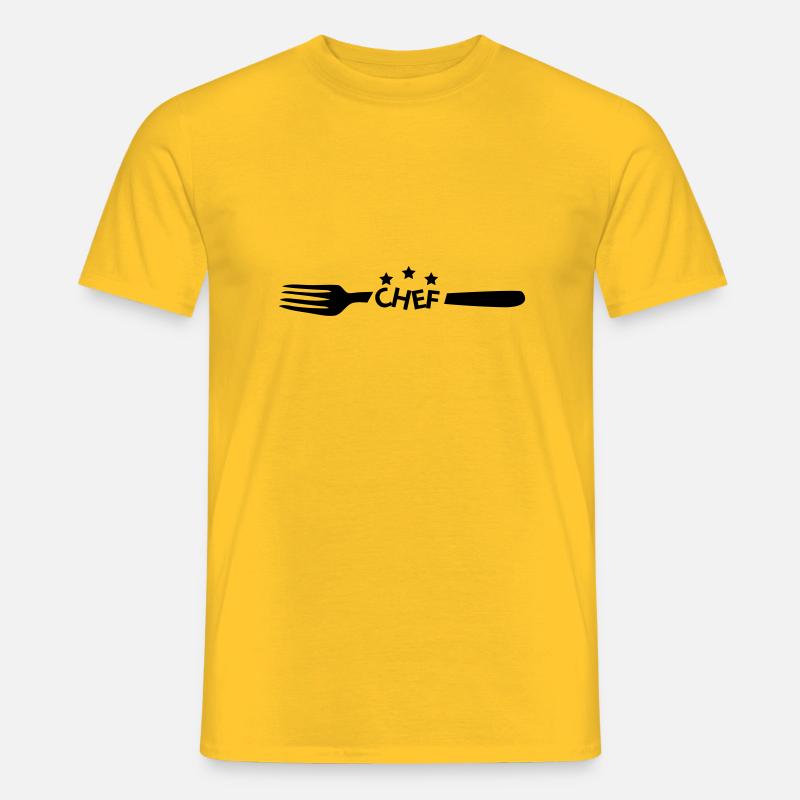 fourchette chef - Männer T-Shirt - Gelb