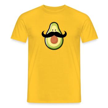 Mustache Avocado - Männer T-Shirt - Gelb - Vorne - AI Model Male 178 dark (178cm)