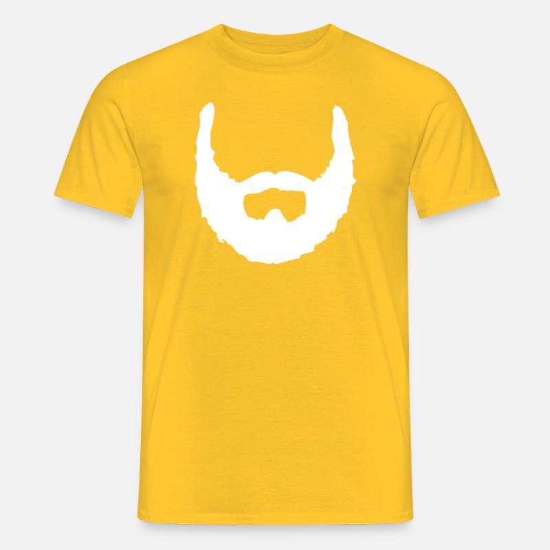 bart beard vollbart baertig schnurrbart - Männer T-Shirt - Gelb