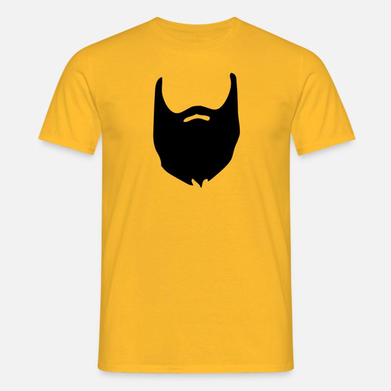 Vollbart Bart baertig beard - Männer T-Shirt - Gelb