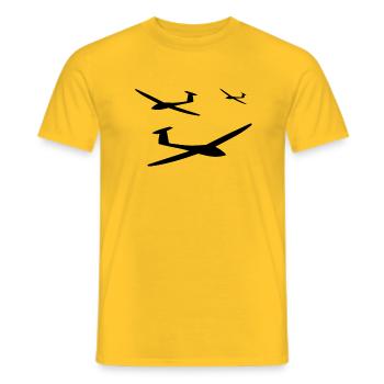 glider sailplane - Men's T-Shirt - yellow - Front - AI Model Male 178 dark (178cm)