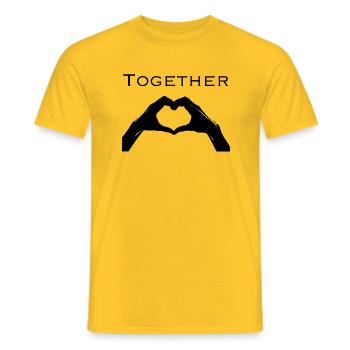 Together - Männer T-Shirt - Gelb - Vorne - AI Model Male 178 dark (178cm)