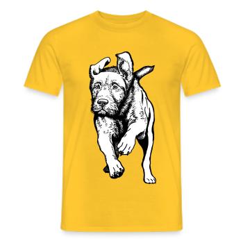 Jagdhunde-Aktion - Männer T-Shirt - Gelb - Vorne - AI Model Male 178 dark (178cm)