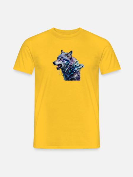 Alpha Wolf - Men's T-Shirt - yellow