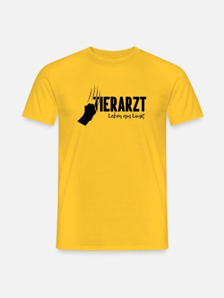 Tierarzt Haustier Tierpfleger Leben Limit - Männer T-Shirt - Gelb