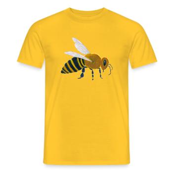 bee - Men's T-Shirt - yellow - Front - AI Model Male 178 dark (178cm)