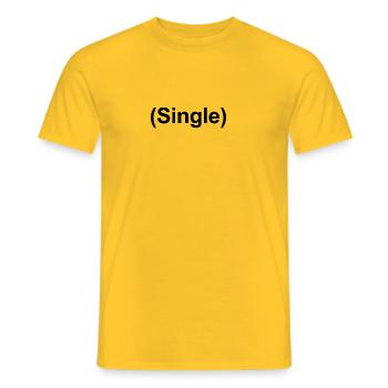 single - Men's T-Shirt - yellow - Front - AI Model Male 178 dark (178cm)