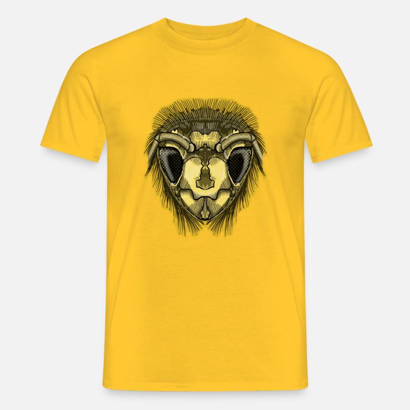 Halbbiene von Jon Ball - Männer T-Shirt - Gelb