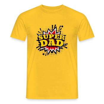 L'idée cadeau SuperDad - T-shirt homme - jaune - Devant - AI Model Male 178 dark (178cm)