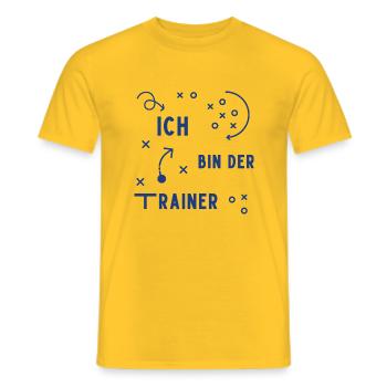 Ich bin der trainer - Männer T-Shirt - Gelb - Vorne - AI Model Male 178 dark (178cm)