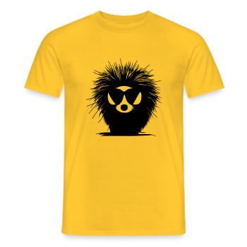porc-épic lunettes de soleil animaux mignons Vector 19 - T-shirt homme - jaune - Devant - AI Model Male 178 dark (178cm)