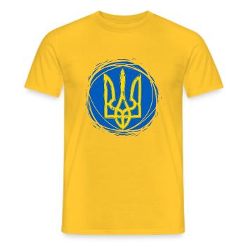 Trysub Ukraine Dreizack - Männer T-Shirt - Gelb - Vorne - AI Model Male 178 dark (178cm)