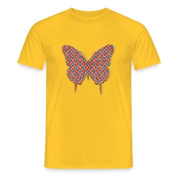 Schmetterling - Männer T-Shirt - Gelb - Vorne - AI Model Male 178 dark (178cm)