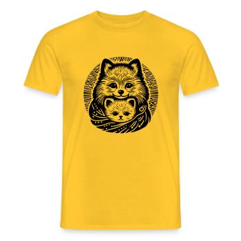 Pom and Pup - Men's T-Shirt - yellow - Front - AI Model Male 178 dark (178cm)