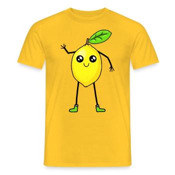 Zitrone Zitronen Frucht Früchte Vitamine - Männer T-Shirt - Gelb - Vorne - AI Model Male 178 dark (178cm)
