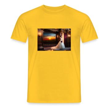 Prinzessin - Männer T-Shirt - Gelb - Vorne - AI Model Male 178 dark (178cm)