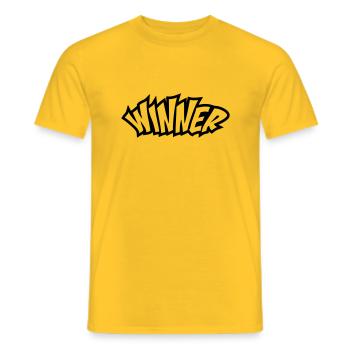 Winner - Men's T-Shirt - yellow - Front - AI Model Male 178 dark (178cm)