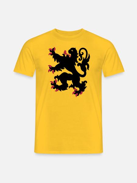 Lion des Flandres - T-shirt homme - jaune