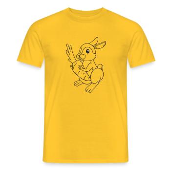 Hase, Kaninchen, Geschenk, Geschenkidee - Männer T-Shirt - Gelb - Vorne - AI Model Male 178 dark (178cm)