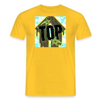 TOP - Abbild - 2023 - Männer T-Shirt - Gelb - Vorne - AI Model Male 178 dark (178cm)