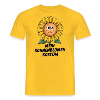 Sonnenblume Kostüm Sonnenblumen Fasching Blume - Männer T-Shirt - Gelb - Vorne - AI Model Male 178 dark (178cm)