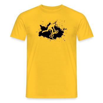 Bikedancer Noir - T-shirt homme - jaune - Devant - AI Model Male 178 dark (178cm)