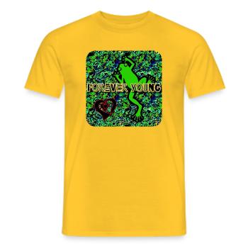 Forever Young - Club WoW - Männer T-Shirt - Gelb - Vorne - AI Model Male 178 dark (178cm)