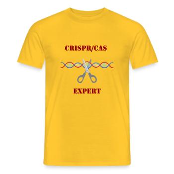 CRISPR / CAS EXPERT - T-shirt homme - jaune - Devant - AI Model Male 178 dark (178cm)