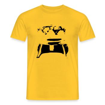 Symbole d’anniversaire du roi de la couronne reine dessiné vecteur - T-shirt homme - jaune - Devant - AI Model Male 178 dark (178cm)