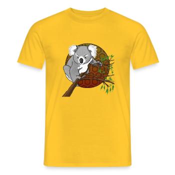 Koala - T-shirt homme - jaune - Devant - AI Model Male 178 dark (178cm)