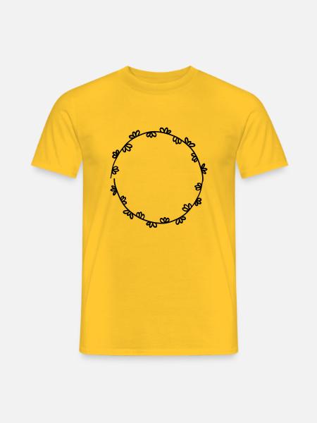 Floral Girlande Blumen Herzen 29 Zeichenfläche 29 - Männer T-Shirt - Gelb