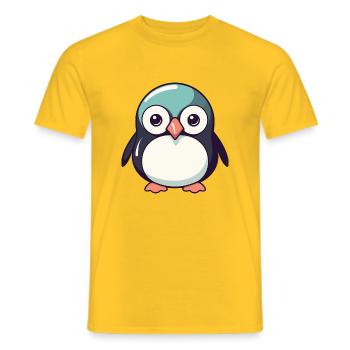 Pinguin - Männer T-Shirt - Gelb - Vorne - AI Model Male 178 dark (178cm)