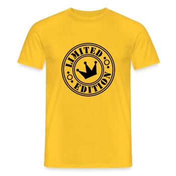 limited edition couronne 2ke - T-shirt homme - jaune - Devant - AI Model Male 178 dark (178cm)