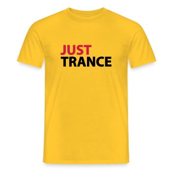 Just Trance - Männer T-Shirt - Gelb - Vorne - AI Model Male 178 dark (178cm)