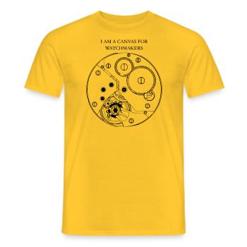 Toile Pour Horlogers - T-shirt homme - jaune - Devant - AI Model Male 178 dark (178cm)