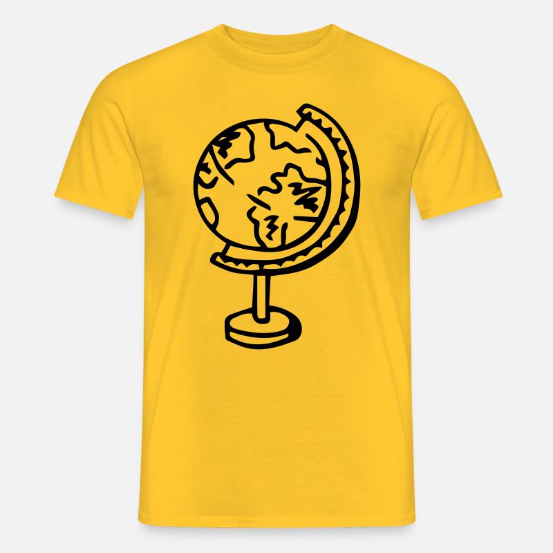 Idée cadeau Globe Globe - T-shirt homme - jaune