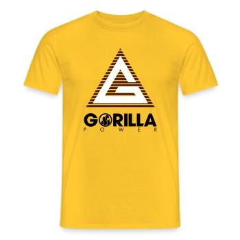 G like Gorilla Power - Men's T-Shirt - yellow - Front - AI Model Male 178 dark (178cm)